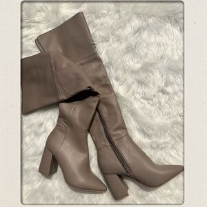 Charles David Over the Knee Taupe Boots